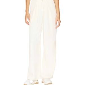 ASTR The Label Womens Wide Leg Pants Cream High Waisted Size M NWOT Normcore